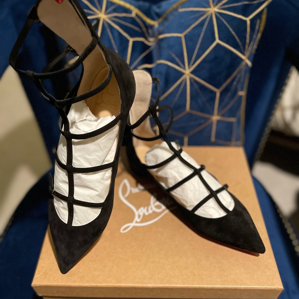 Christian Louboutin Toerless Black Suede Veau Velours